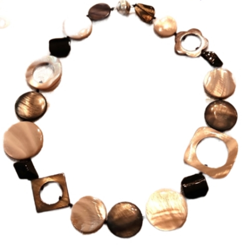 Grey shades hematite necklace magnetic hook